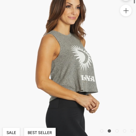NWT Spiritual Gangster Luna Crop Tank/ Heather Gray/ XL - Picture 4 of 7